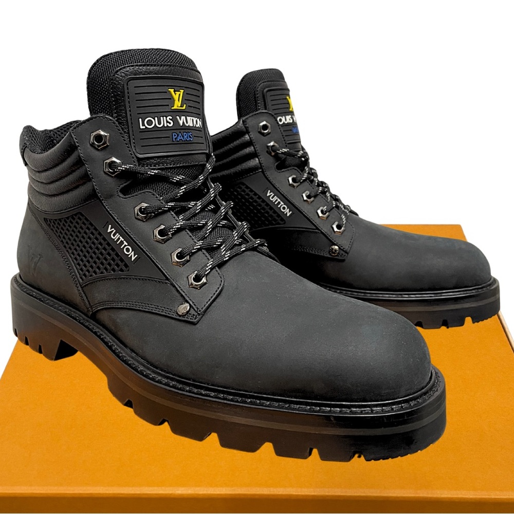 BRAND NEW Louis Vuitton Virgil Abloh Black Boots (RARE) Size 10 LV 11.5 US